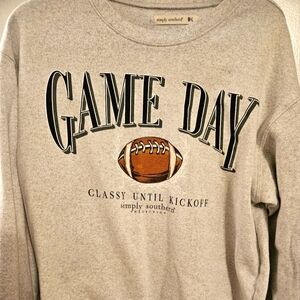 Simply Southern Gray Game Day Sweatshirt